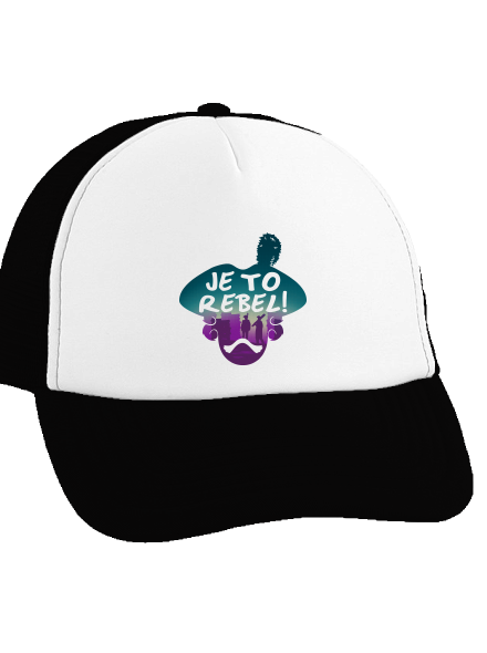 Je to rebel kšiltovka truckerka Black cap