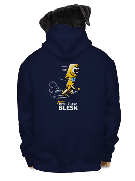 Rychlý jako blesk pánská mikina na zip Navy