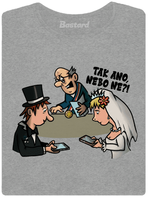 Svatební obřad dámské tričko Dark Gray Melange