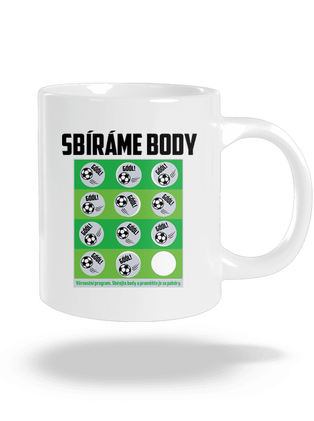 Sbíráme body - fotbal velký hrnek White