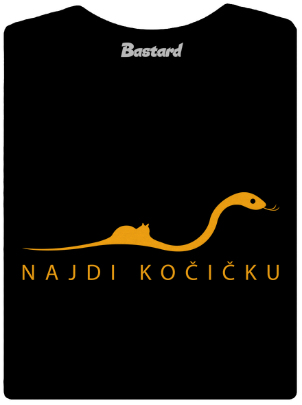 Najdi kočičku dámské tričko s lemem Black
