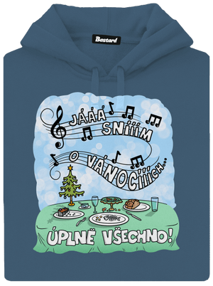 Sním o Vánocích dámská mikina klokanka Denim