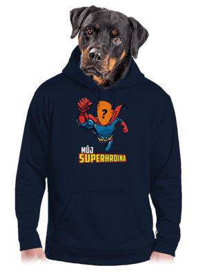 Můj superhrdina pánská mikina klokanka Navy