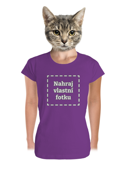 Vlastní potisk dámské tričko premium Purple