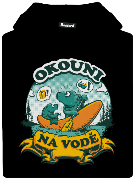 Okouni na vodě dětská mikina klokanka Black