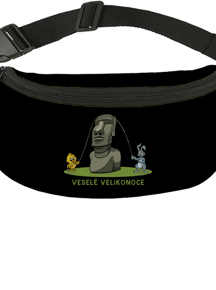 Velikonoční Moai ledvinka Black