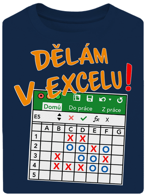 Dělám v Excelu unisex tričko oversized Midnight Blue