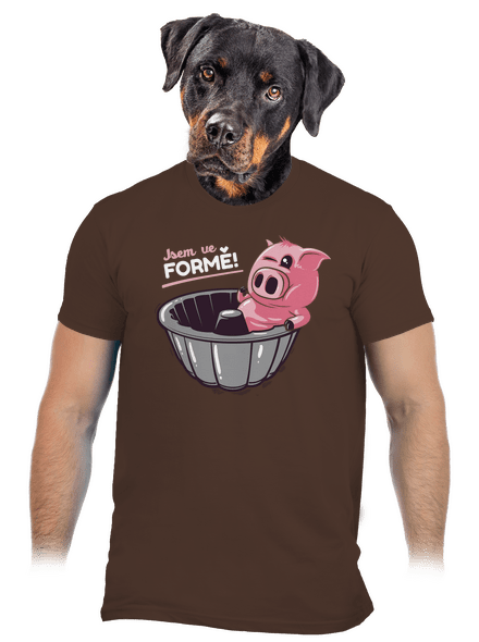 Ve formě pánské tričko Brown