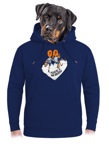 Na obláčku unisex mikina premium Navy