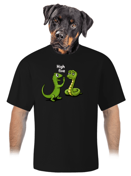 High Five unisex tričko oversized Black