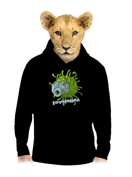 Fotobuňka dětská mikina klokanka Black