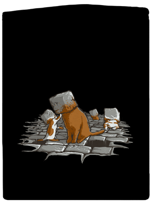 Kočičí hlavy pánská mikina na zip Black