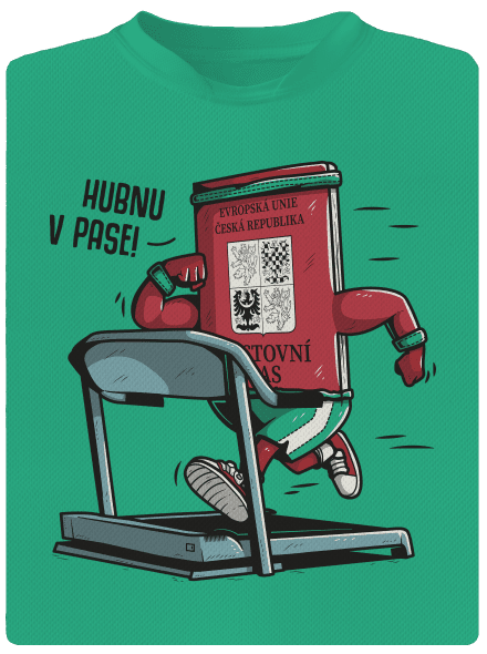 Hubnu v pase pánské sportovní tričko Mint Mal
