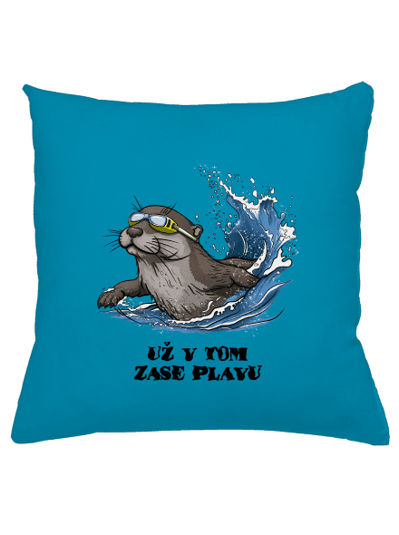 Už v tom zase plavu polštář Blue Turquoise