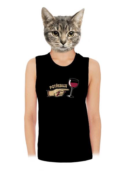 Rodinné potřeby dámské tílko volné Black