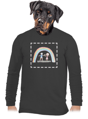 Dětské kresby - nahraj vlastní pánské dlouhý rukáv Dark Grey