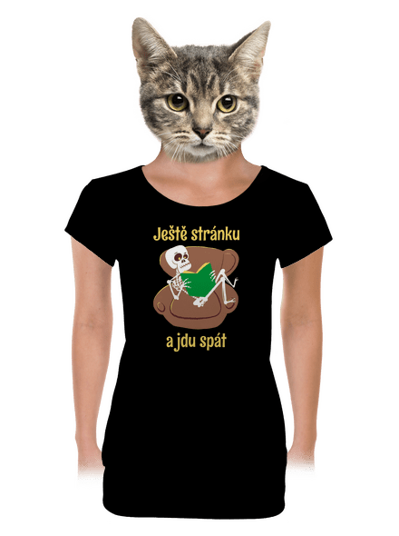 Ještě stránku dámské tričko s lemem Black