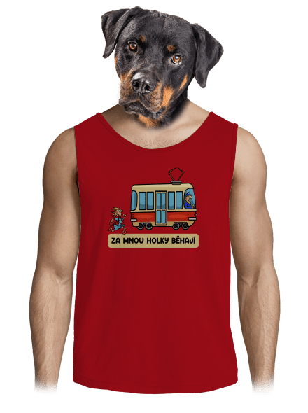 Za mnou holky běhají pánské tílko Red