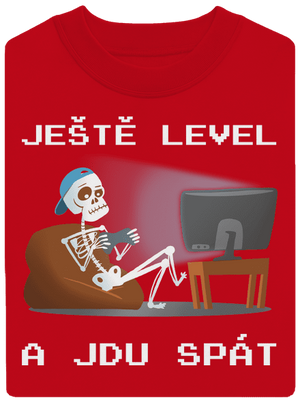 Ještě level unisex mikina bez kapuce Red