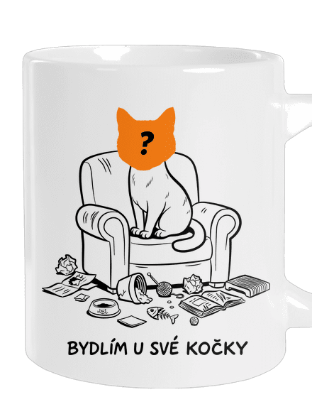 Bydlím u své kočky velký hrnek White
