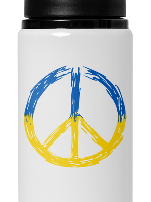 Ukrajina - Peace lahev na vodu White