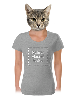 Vlastní potisk dámské tričko Dark Gray Melange
