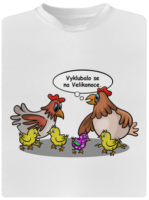 Velikonoční kuře pánské sportovní tričko White