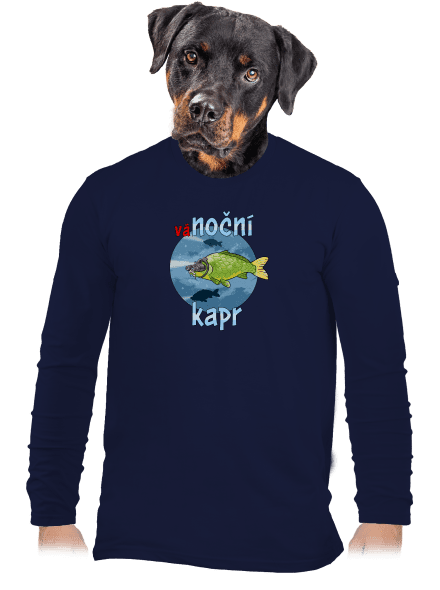Vánoční kapr pánské dlouhý rukáv Navy