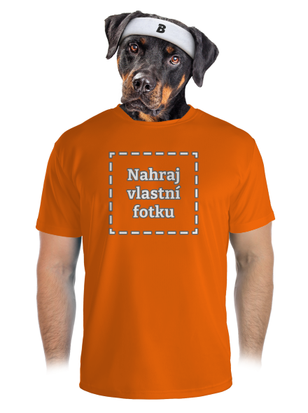 Vlastní potisk pánské sportovní tričko Neon Orange