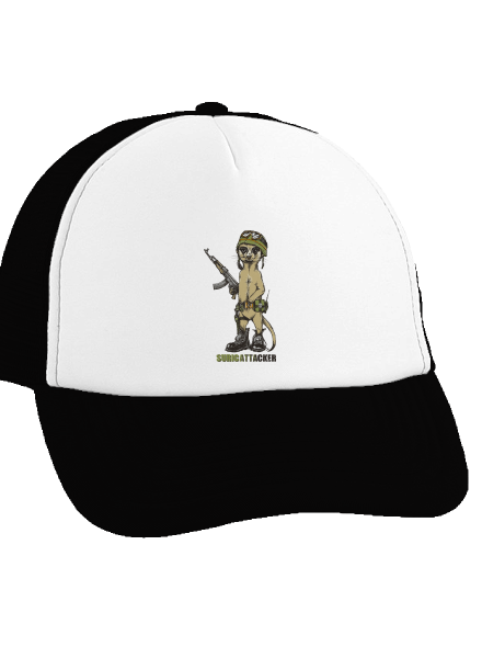 Surikata kšiltovka truckerka Black cap