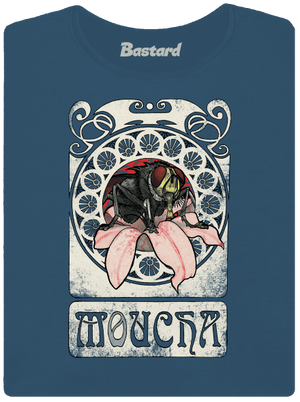 Moucha dámské tričko premium Petrol Blue