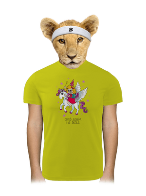 Holka ve škole dětské sportovní tričko Neon Yellow