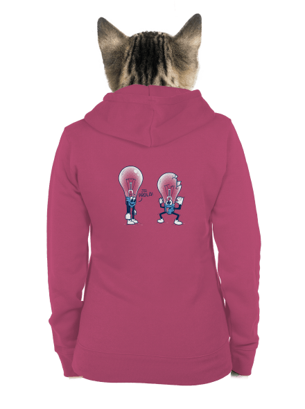 Prdlá dámská mikina na zip Magenta