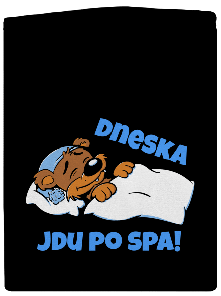 Dneska jdu po spa pánská mikina na zip Black