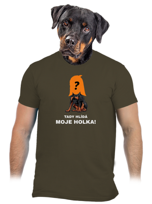 Tady hlídám já pánské tričko Urban Khaki