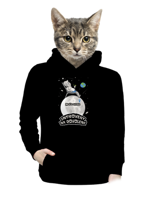 Introvert na dovolené dámská mikina klokanka Black