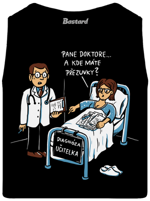 Diagnóza učitelka pánské tílko Black