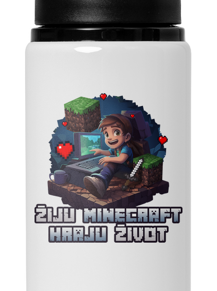 Žiju Minecraft lahev na vodu White