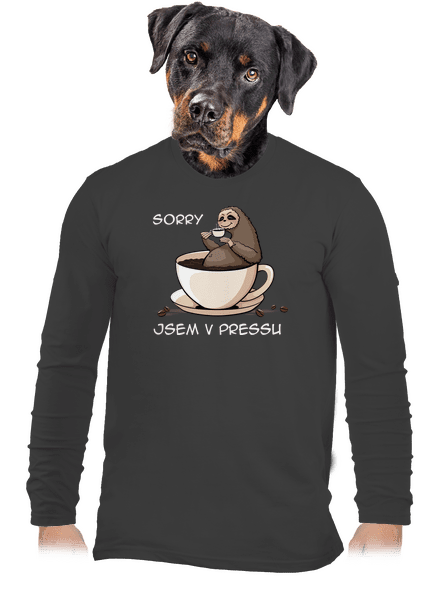 V pressu pánské dlouhý rukáv Dark Grey