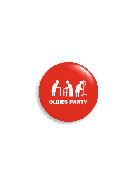 Oldies party placka uni