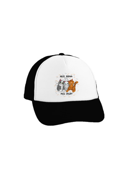 Moje rodina kšiltovka truckerka Black cap
