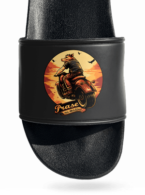 Prase na mašině pantofle Black