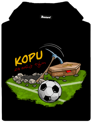 Kopu za svůj tým pánská mikina klokanka Black