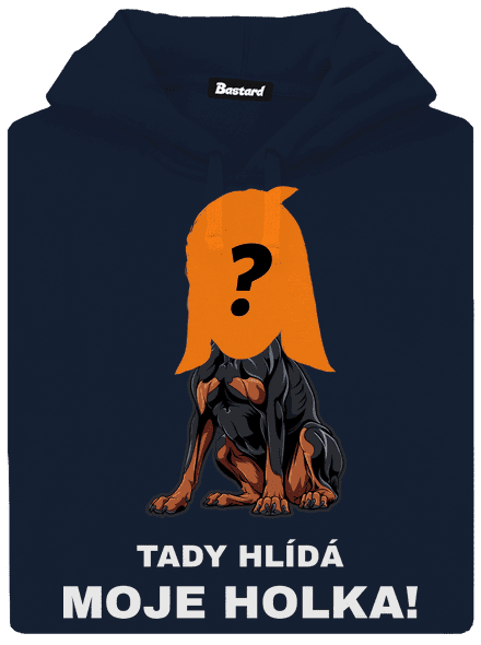 Tady hlídám já pánská mikina klokanka Navy