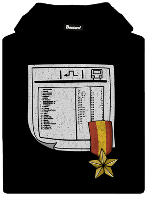 Jízdní řád pánská mikina klokanka Black