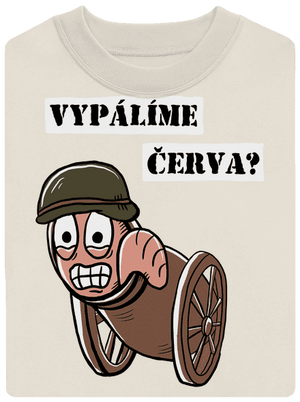 Vypálíme červa? unisex mikina bez kapuce Off White