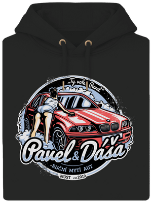 Automyčka Pavel unisex mikina premium Dark Black