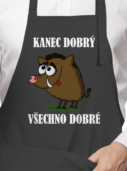 Kanec dobrý zástěra Dark Grey