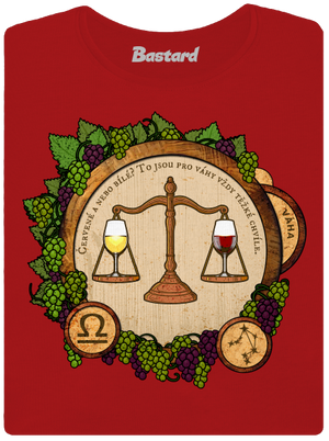 Vinný horoskop: Váha dámské tričko Red Mal