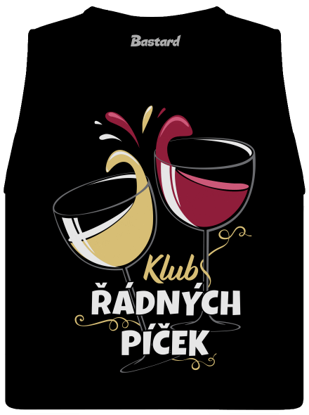 Klub řádných píček dámské tílko volné Black